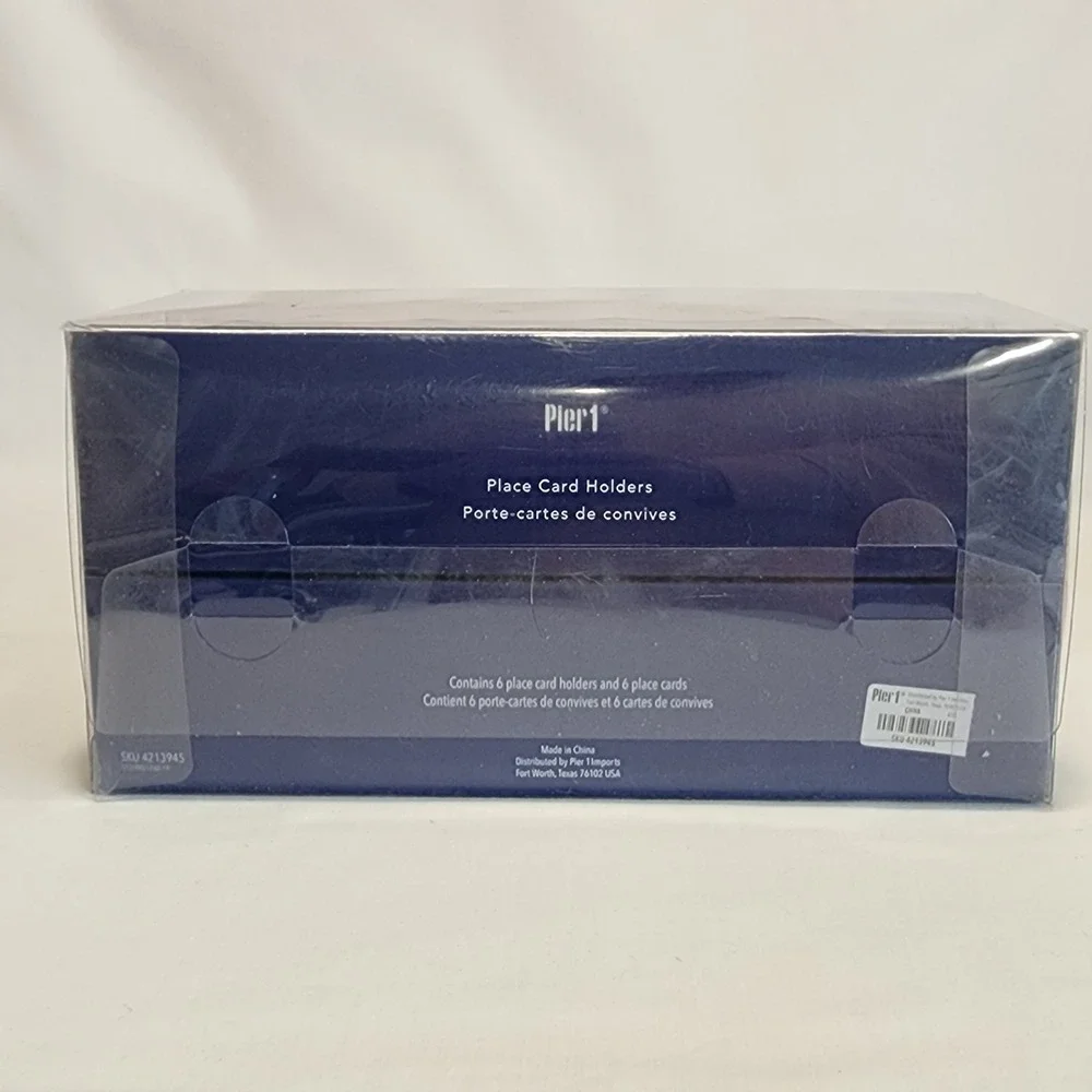 Pier 1 Imports Safari Animal Place Card Holders Ceramic Set of 6 NIB 4213945